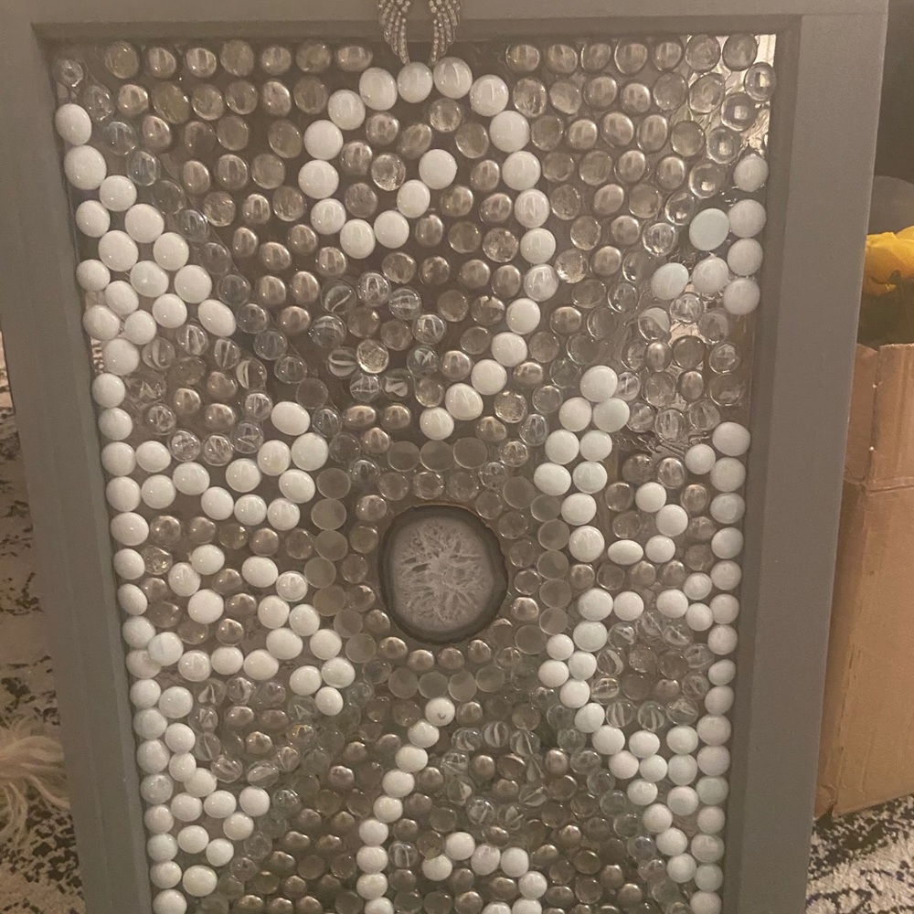 Antique window made into a window suncatcher